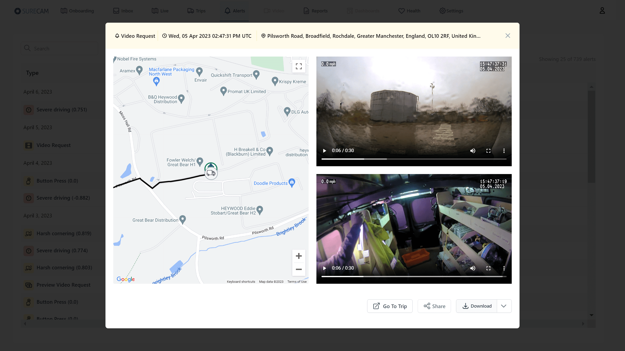 Dash Cam with Cloud Storage SureCam